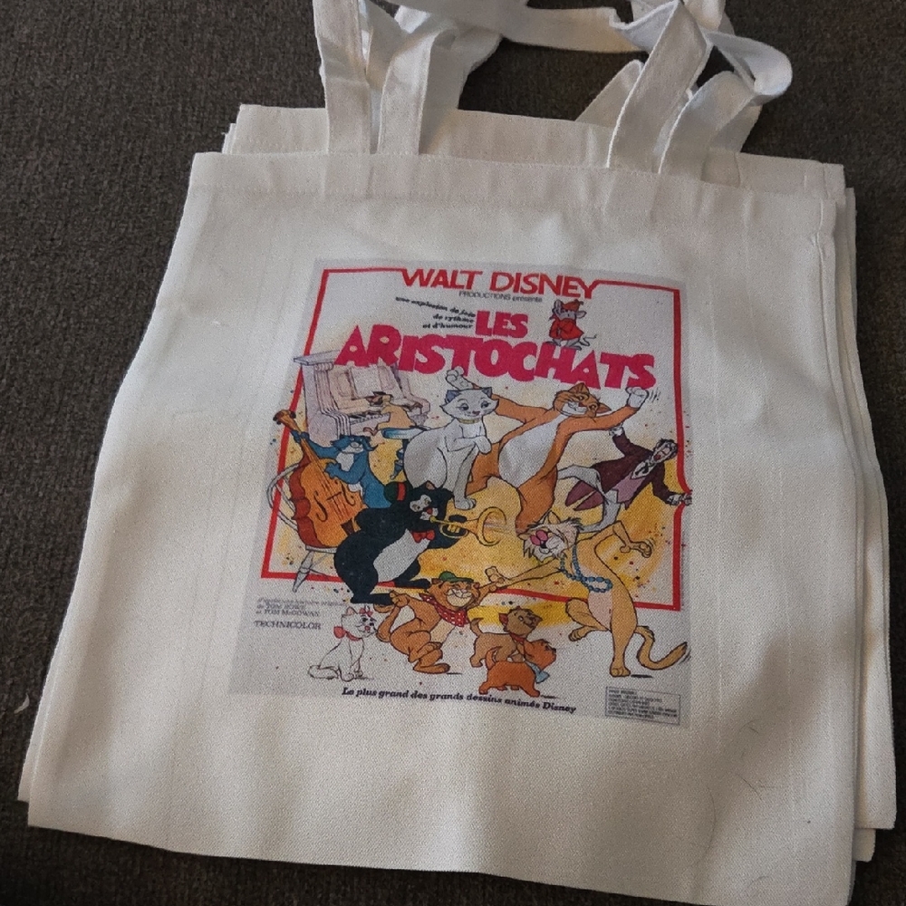 Disney Les Aristochats White Tote with Colorful Design
